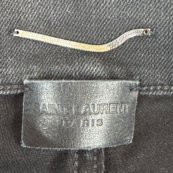 Saint Laurent Paris “D02 M/SK-LW” Black/Gray Factory Faded Skinny Jeans Size 32 - Picture 10 of 11